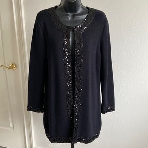 🚨NWT🚨 Dana Buchman Black Sparkle Sequin Cardigan